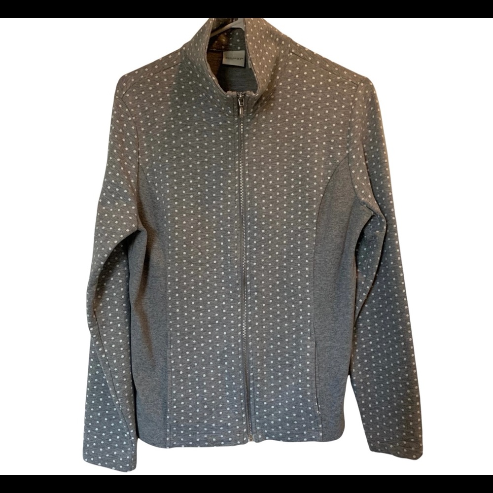 Chico’s Zenergy Zip Jacket Gray Medium = 8